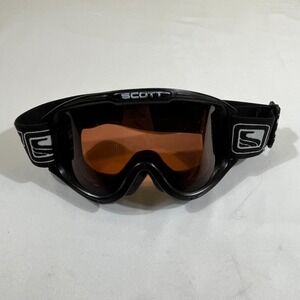 Scott USA Ski Goggles Black Frame Amber Lens Vintage Retro Snowboard Gorpcore